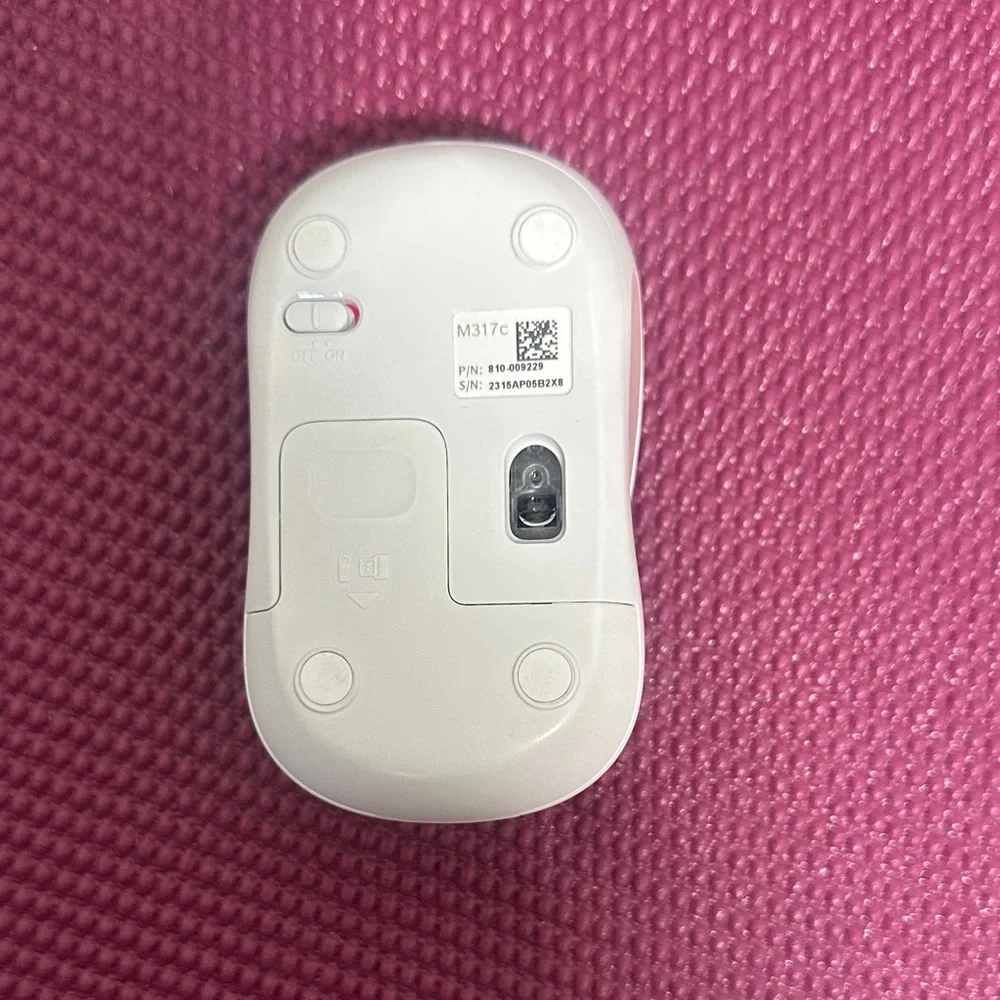 Pink Compact Wireless Logitech Mouse
